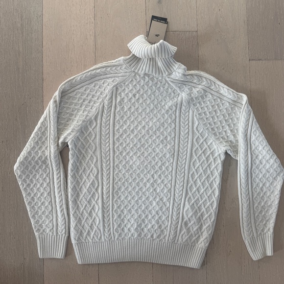Nike Life Men's Cream Cable Knit Turtleneck Sweater Size Small - FB7770-072 - Picture 7 of 12